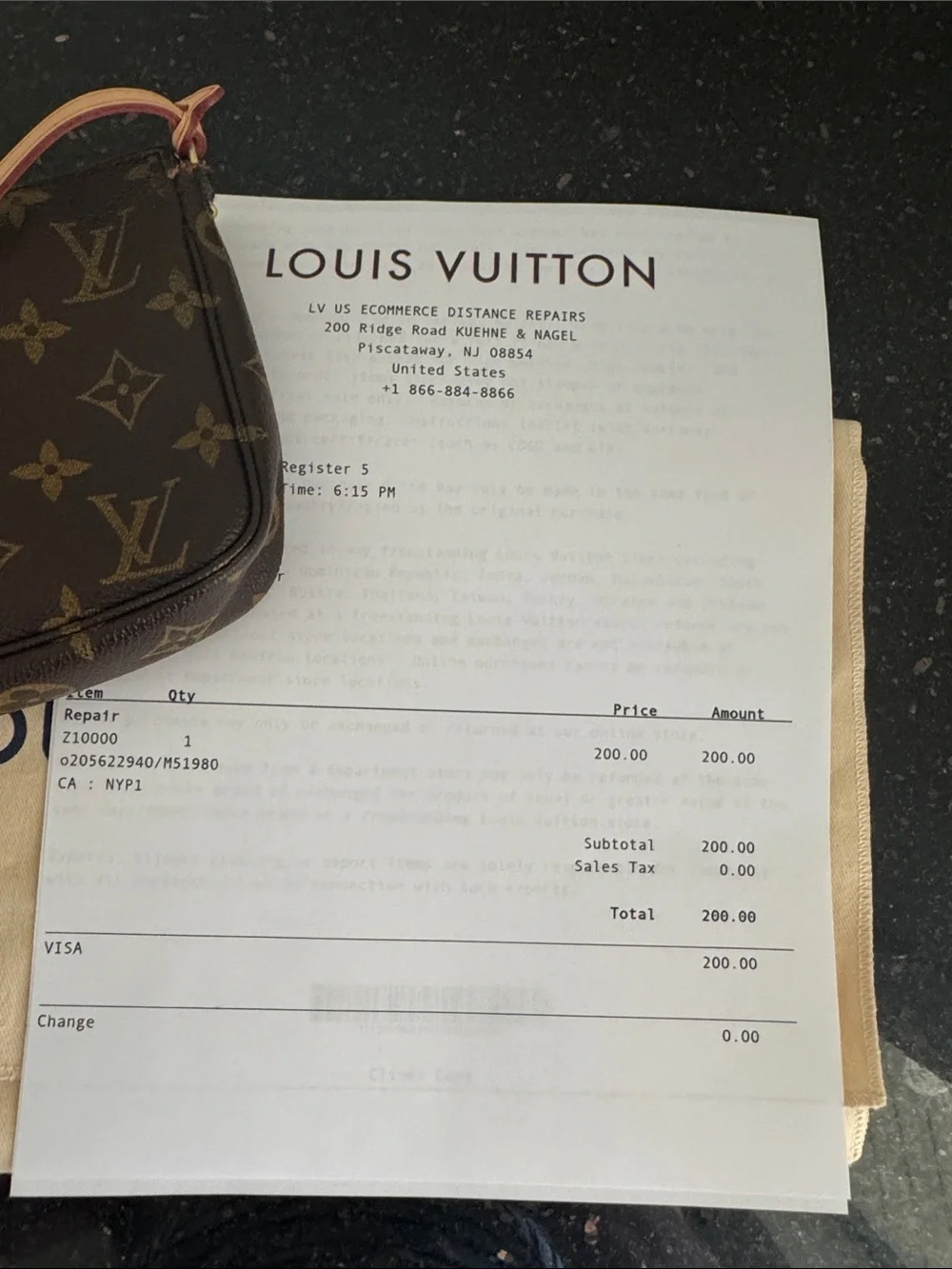 Brand new strap! Louis Vuitton Brown Monogram Canvas Pochette
